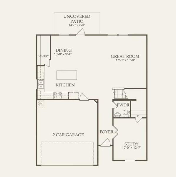 2D floor plan layout of this home in Skyview, Belton, TX (Image 2).