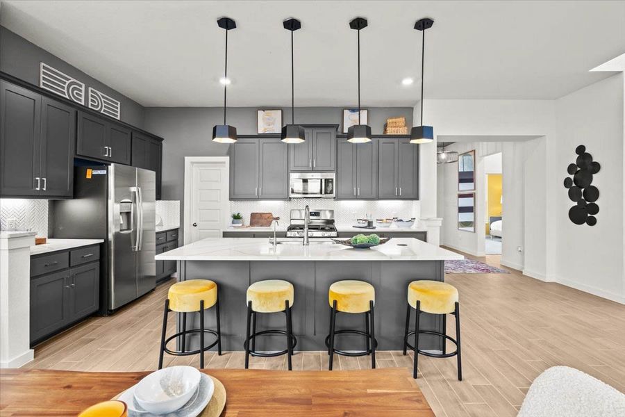 Furnished interior view inside a new home in Meyer Ranch, New Braunfels (Image 38).