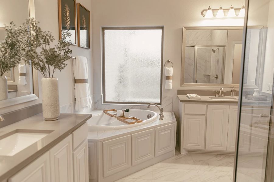 Representative furnished interior of a home built from the Newport (Side) by Stonehollow Homes in Sister Grove II, Van Alstyne (Image 11).