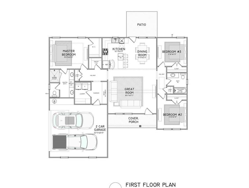 2D floor plan layout of this home in , Dawsonville, GA (Image 4).