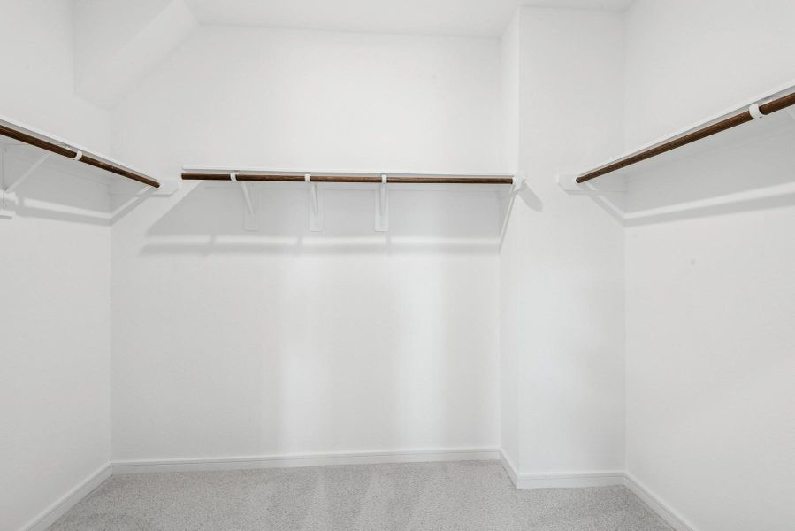 Large walk-in closet in the primary suite