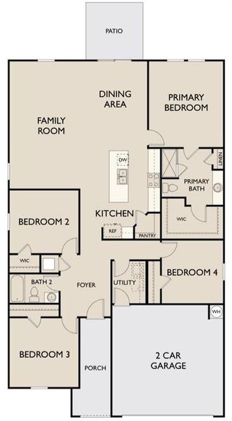 2D floor plan layout of this home in Mt. Tabor Ridge, Dallas, GA (Image 2). 2D floor plan layout of this home in Mt. Tabor Ridge, Dallas, GA (Image 2).