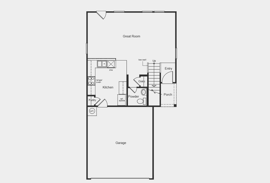 2D floor plan layout for the Plan 1529 by KB Home in Preserve at Culebra - Villa Collection, San Antonio, TX (Image 3). 2D floor plan layout for the Plan 1529 by KB Home in Preserve at Culebra - Villa Collection, San Antonio, TX (Image 3).