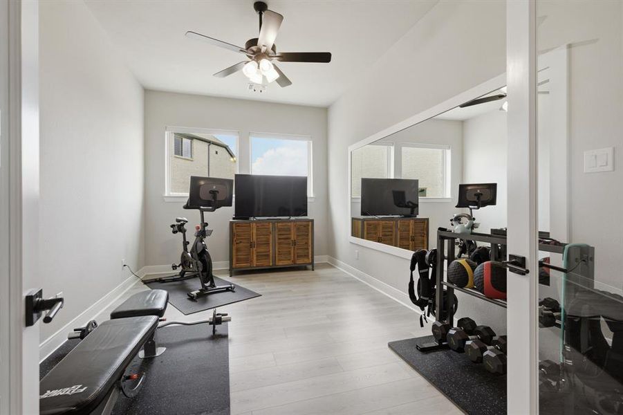This Versatile Room With French Doors Can Serve As A Workout Room, Home Office, Formal Dining Room, Game Room, You Name It!