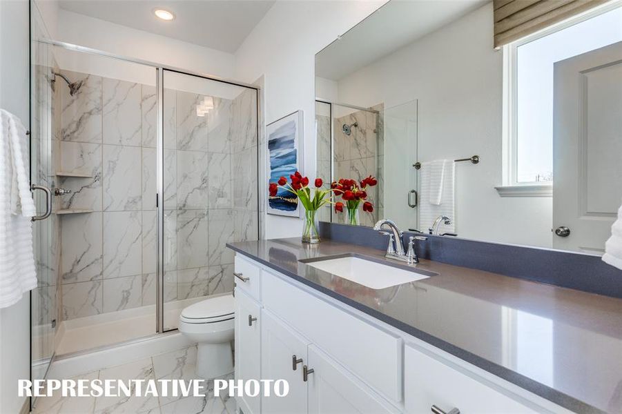 Friends and family will feel right at home in any of the beautifully finished guest baths. REPRESENTATIVE PHOTO Friends and family will feel right at home in any of the beautifully finished guest baths. REPRESENTATIVE PHOTO