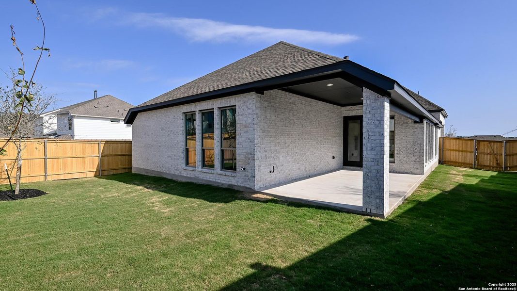 Exterior details and patio area of a home in Mayfair 50', New Braunfels (Image 21). Exterior details and patio area of a home in Mayfair 50', New Braunfels (Image 21).