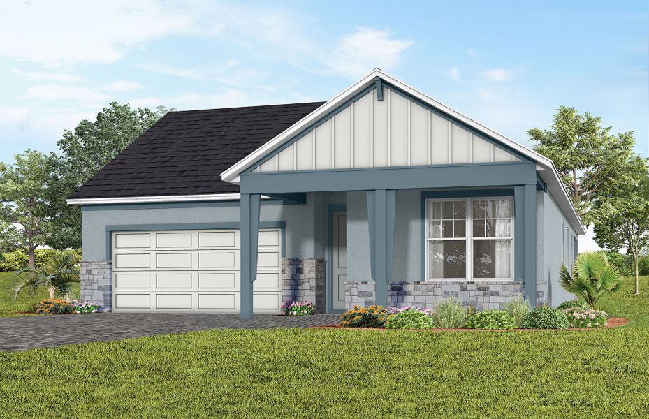 Representative exterior photo of a completed home built from the Cardinal by Pulte Homes in Lakehaven Estates, Clermont, FL (Image 15).