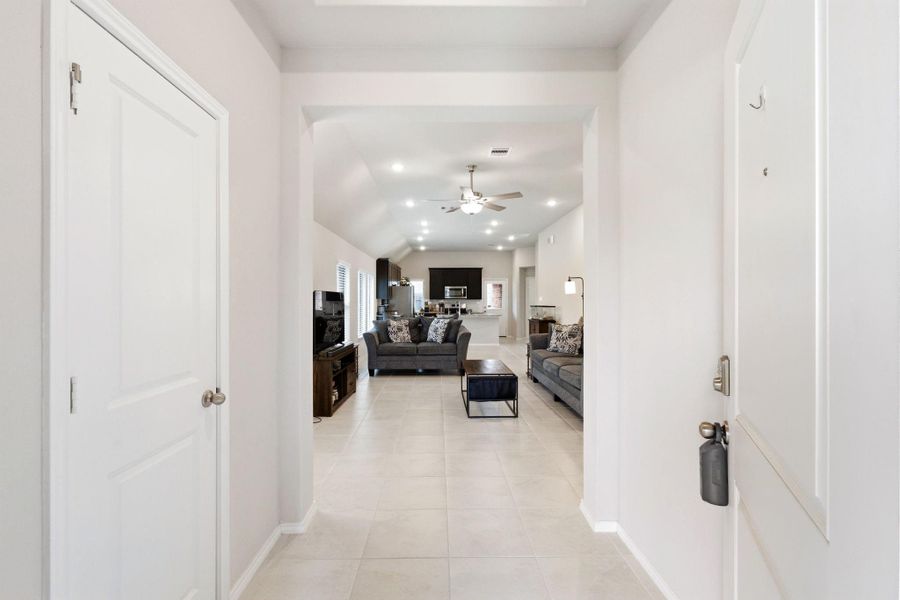 A glimpse inside this lovely single story home.