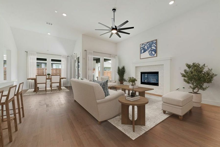 Furnished interior view inside a new home in Tavolo Park, Fort Worth (Image 15). Furnished interior view inside a new home in Tavolo Park, Fort Worth (Image 15).