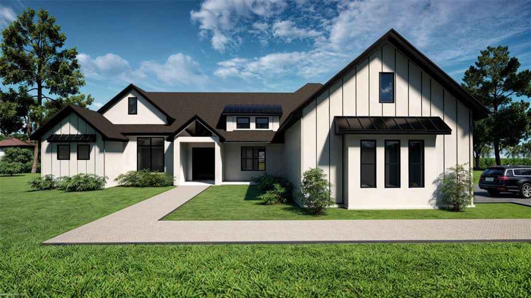 Front exterior of a new home in , Winter Garden, FL, highlighting curb appeal (Image 1).