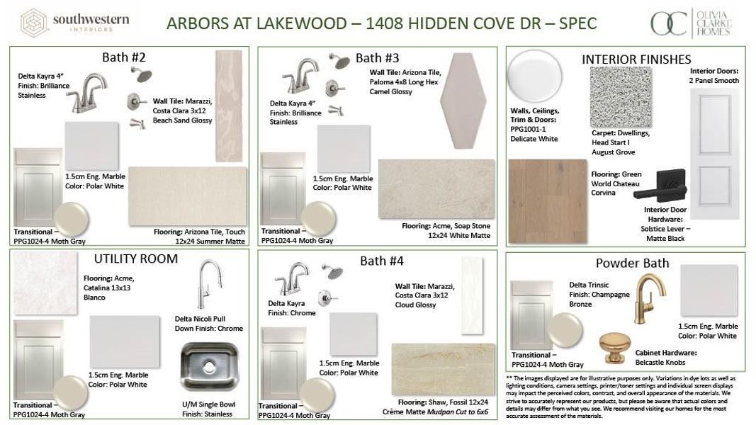Sample of building materials used in homes in , Lakewood Village (Image 4). Sample of building materials used in homes in , Lakewood Village (Image 4).