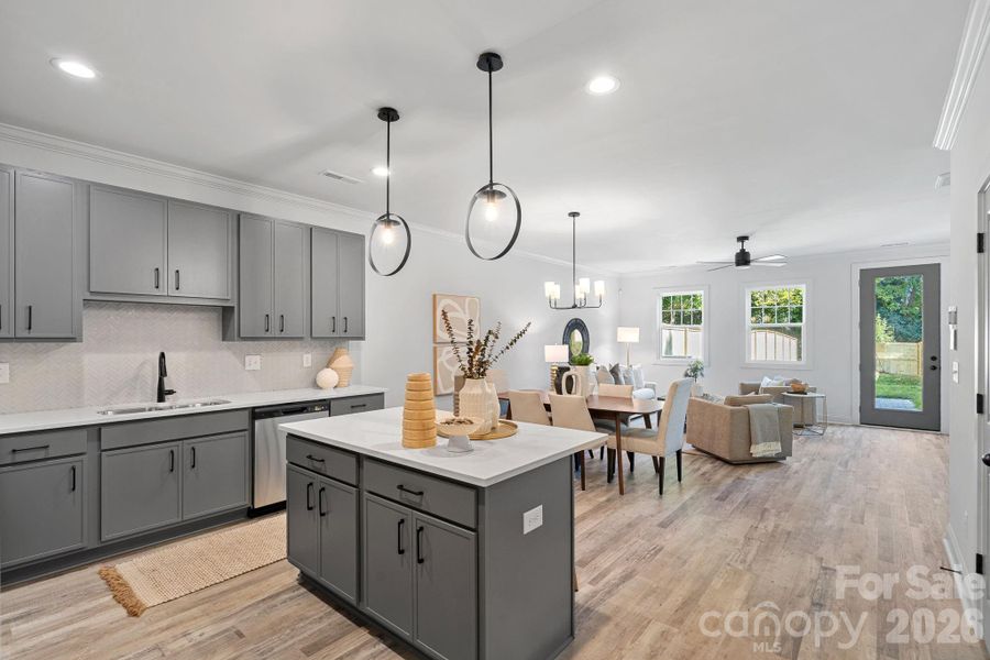 Furnished interior view inside a new home in , Charlotte (Image 18). Furnished interior view inside a new home in , Charlotte (Image 18).