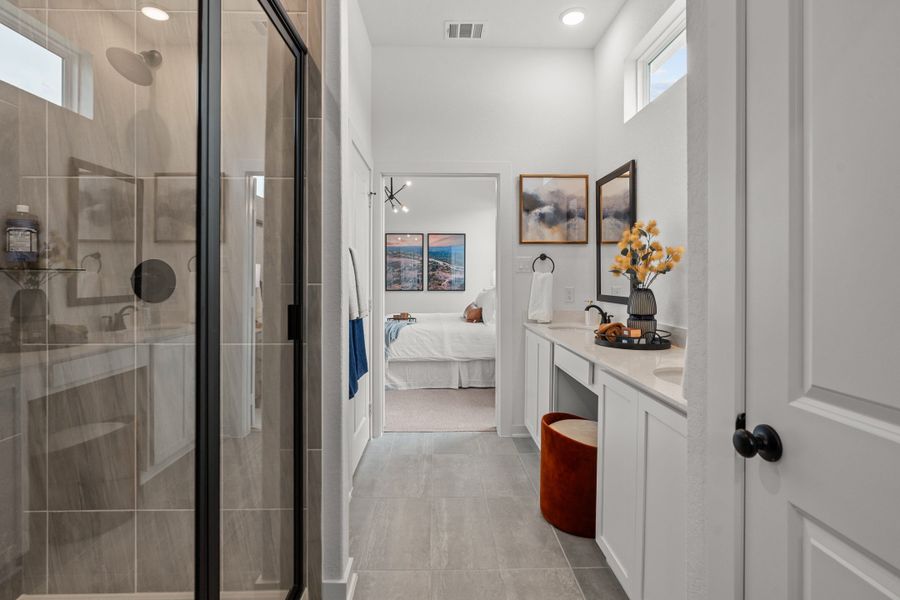 Furnished interior view inside a new home in The Crossvine – Garden Homes, Schertz (Image 20).