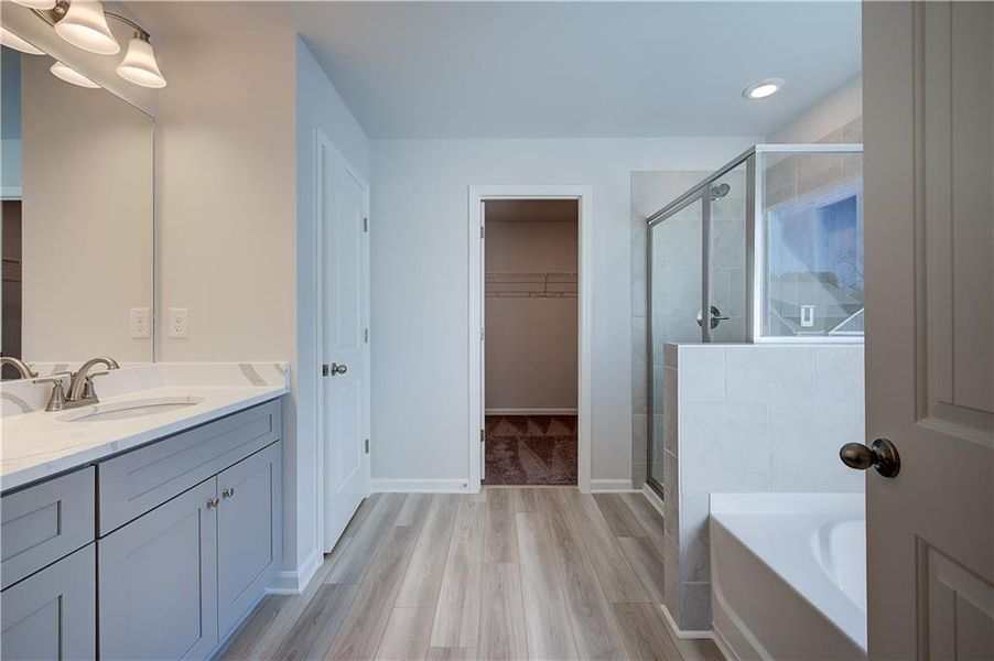 Furnished interior view inside a new home in Enclave at Evergreen, Fairburn (Image 11).