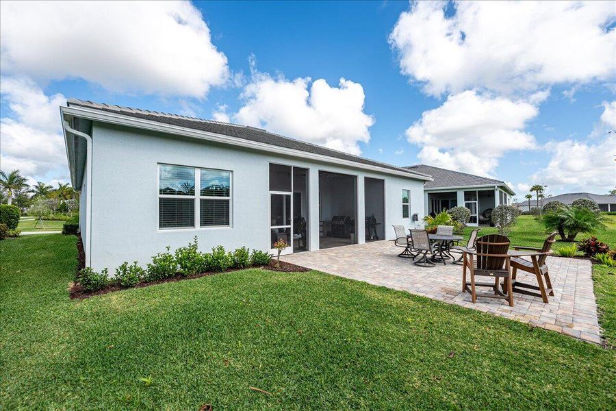 Outside rear patio