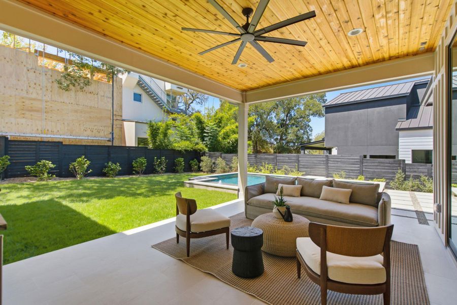Exterior details and patio area of a home in , Austin (Image 4).