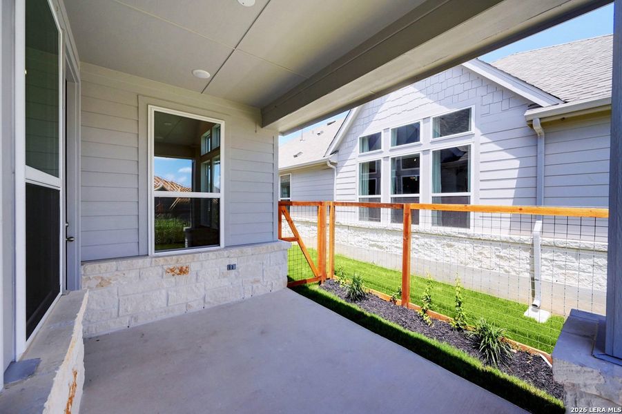 Exterior details and patio area of a home in The Crossvine, Schertz (Image 16). Exterior details and patio area of a home in The Crossvine, Schertz (Image 16).