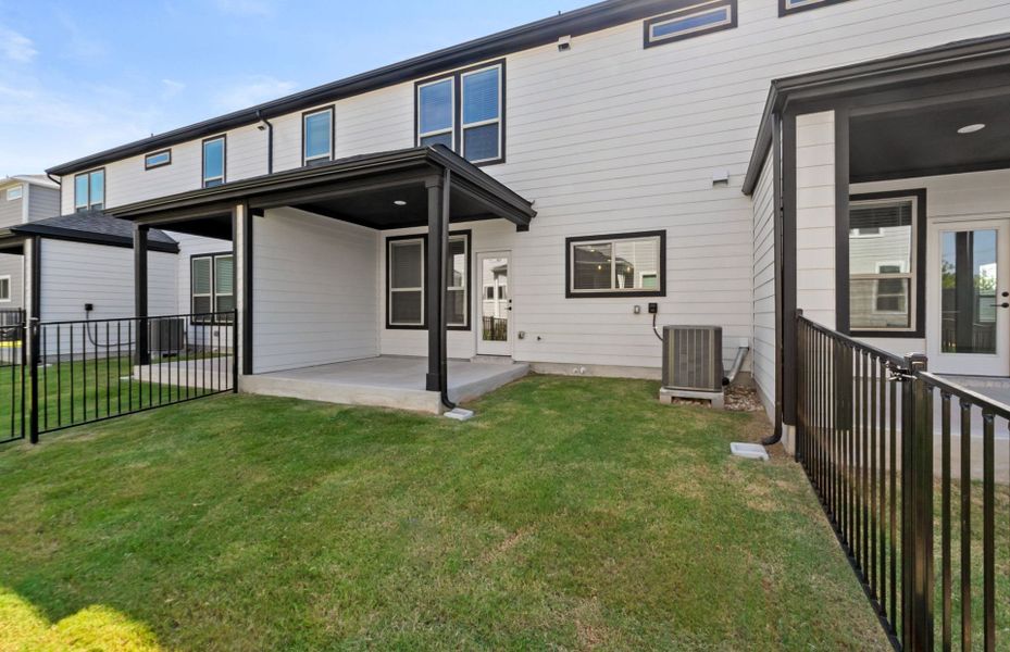 Exterior details and patio area of a home in Whitestone Preserve, Cedar Park (Image 21).