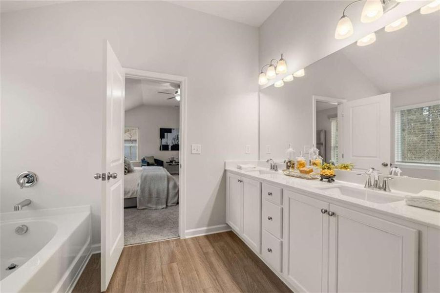 Furnished interior view inside a new home in Hillbrooke Preserve, Conyers (Image 10).