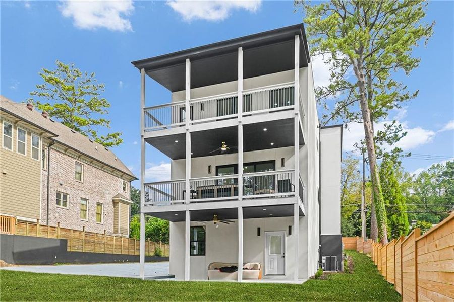 Exterior details and patio area of a home in , Atlanta (Image 47).