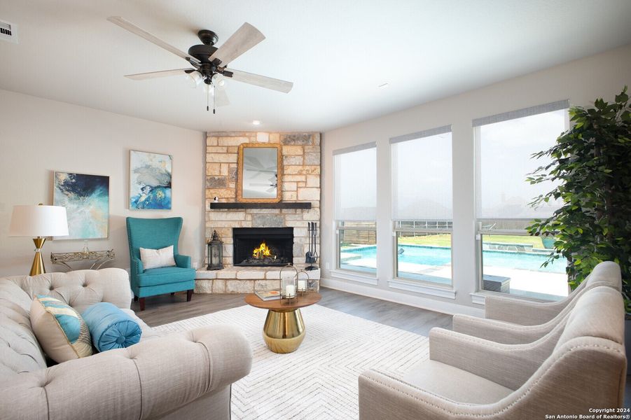 Representative furnished interior of a home built from the The Malta by Whitestone Custom Homes in Johnson Ranch, Bulverde (Image 4).