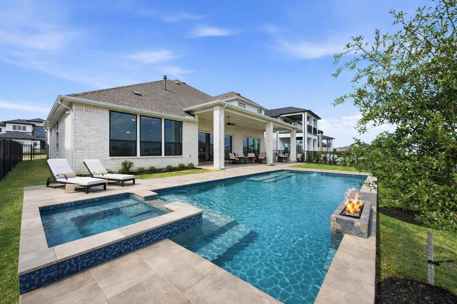 Exterior details and patio area of a home in , Cypress (Image 4).