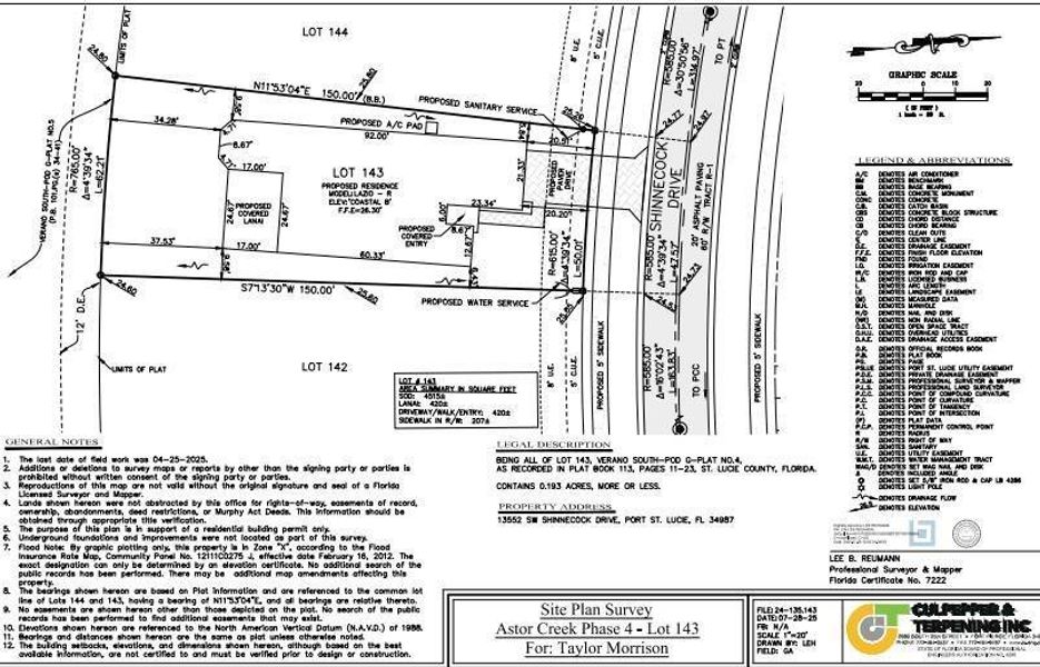 13552 SW Shinnecock Drive - Plot Plan 13552 SW Shinnecock Drive - Plot Plan