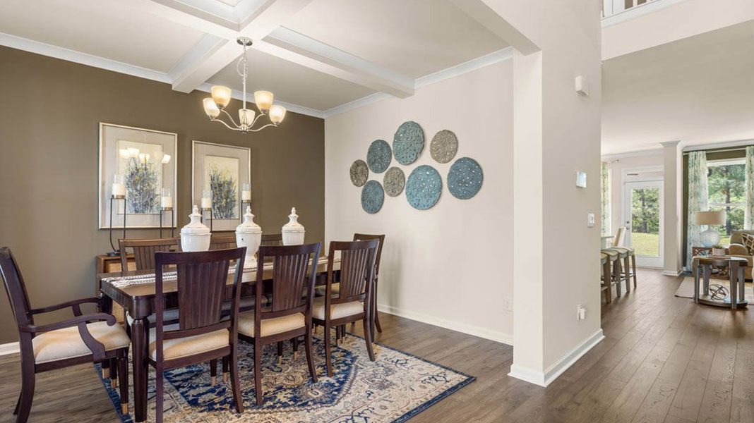 Representative furnished interior of a home built from the Fleetwood by D.R. Horton in Evergreen Crossing, Locust Grove (Image 6).