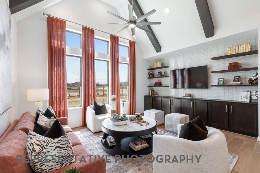 Furnished interior view inside a new home in Lariat, Liberty Hill (Image 9).