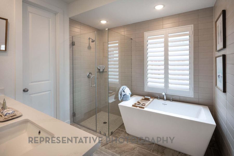 Furnished interior view inside a new home in Pomona, Manvel (Image 15).