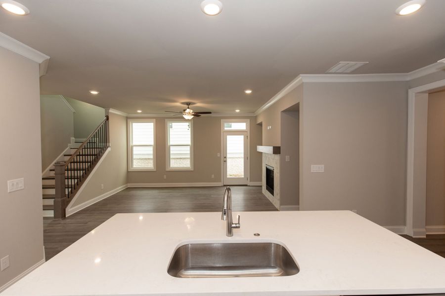 Representative furnished interior of a home built from the The Charleston by The Providence Group in Aberdeen, Hoschton (Image 12).