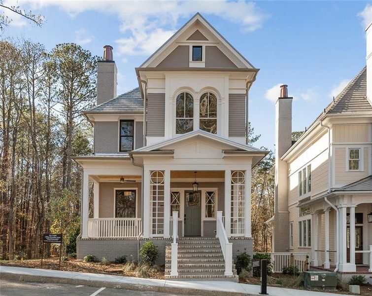 Front exterior of a new home in , Chattahoochee Hills, GA, highlighting curb appeal (Image 1).