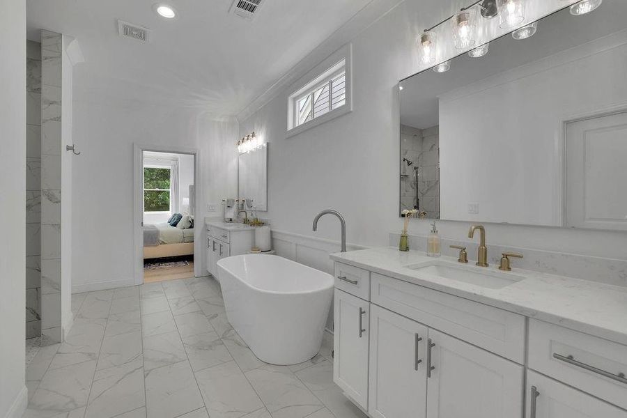 Furnished interior in a model home at Lakeside at River Green in Canton (Image 20).