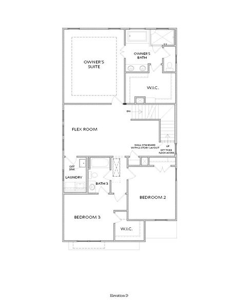 Second Floor - Elevation D