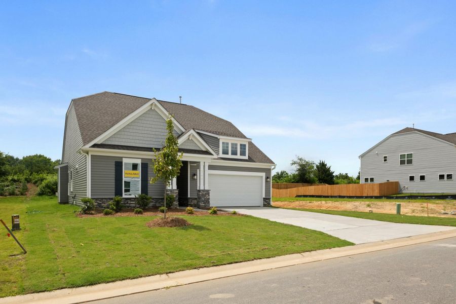 Front exterior of a new home in Hopewell Garden, Winston-Salem, NC, highlighting curb appeal (Image 19).