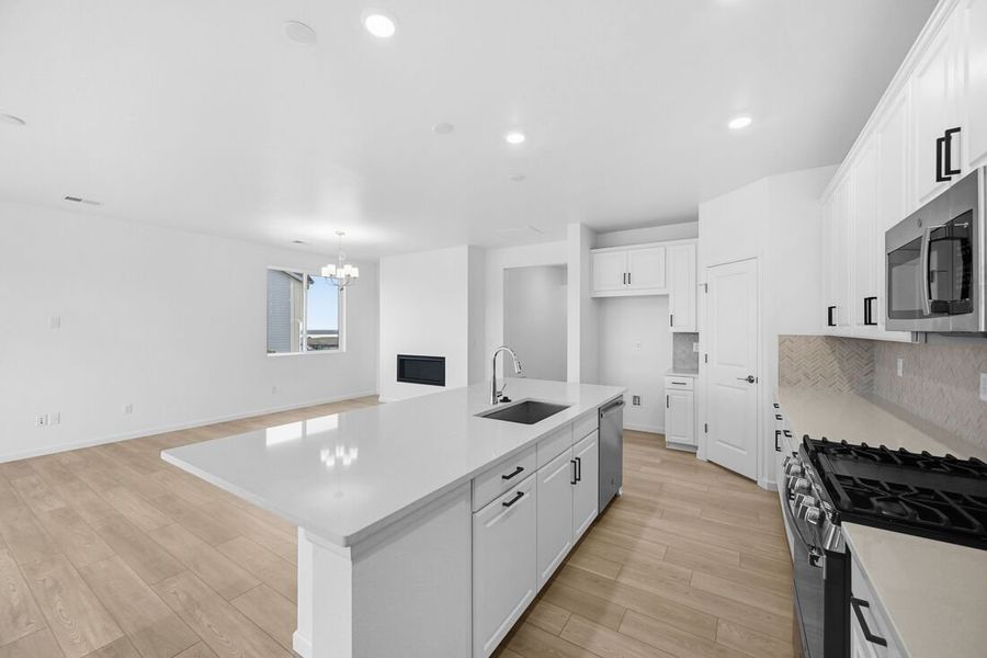 Furnished interior view inside a new home in Trailstone, Arvada (Image 13).