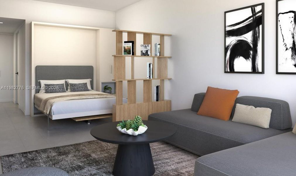 Furnished interior view inside a new home in , Miami Beach (Image 4).