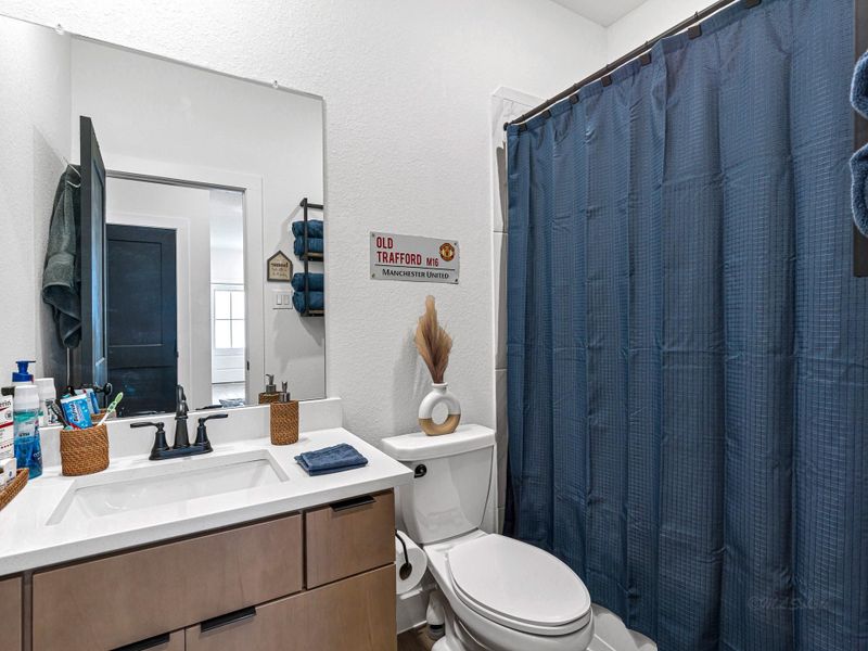 Furnished interior view inside a new home in Bridgeland, Cypress (Image 29). Furnished interior view inside a new home in Bridgeland, Cypress (Image 29).