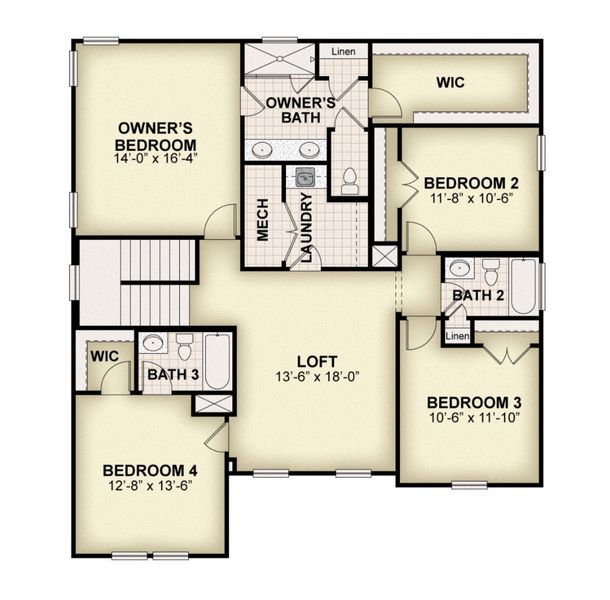 2D floor plan layout of this home in Northlake at Ovation, Winter Garden, FL (Image 5).