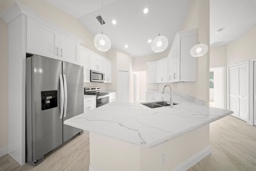 Furnished interior view inside a new home in , Fort Pierce (Image 8).