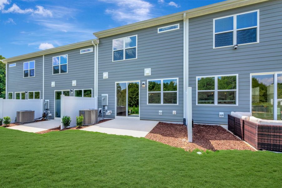 Exterior details and patio area of a home in Vaughan Farms, Angier (Image 16).