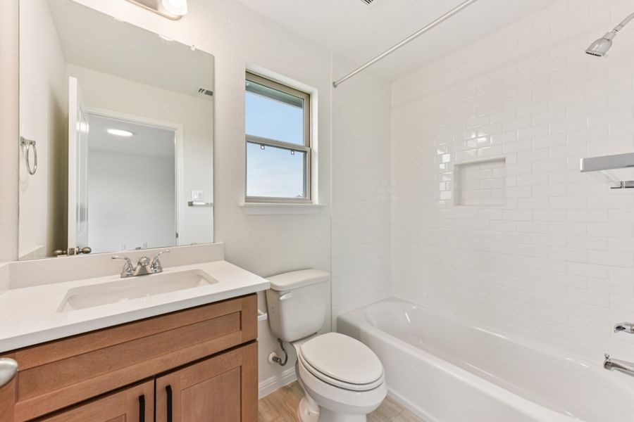 Furnished interior view inside a new home in Crosswinds, Kyle (Image 11). Furnished interior view inside a new home in Crosswinds, Kyle (Image 11).