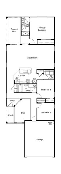 2D floor plan layout of this home in Mandarina Reserve, Marana, AZ (Image 5).