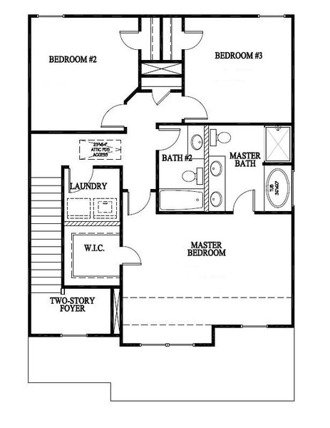 2D floor plan layout for the The Morris by RTS Homes in Grand Reserve, Hinesville, GA (Image 4).