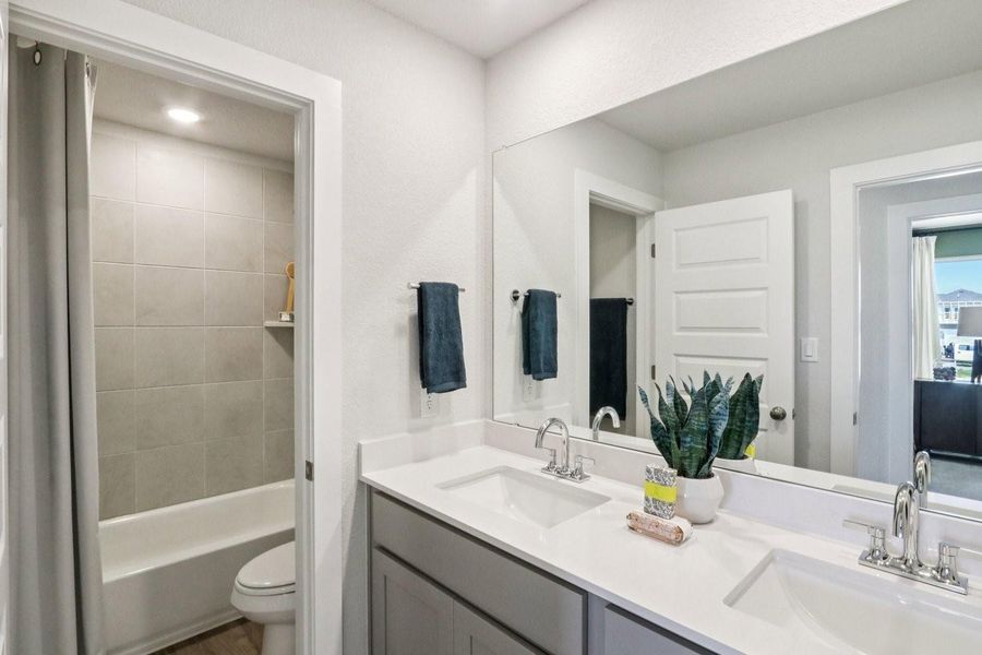 Furnished interior view inside a new home in Trinity Ranch, Elgin (Image 6).