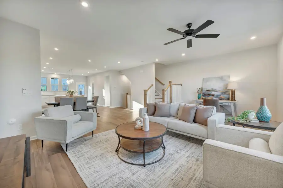 Representative furnished interior of a home built from the Nola by Tri Pointe Homes in Twinleaf Townes, Chapel Hill (Image 9).