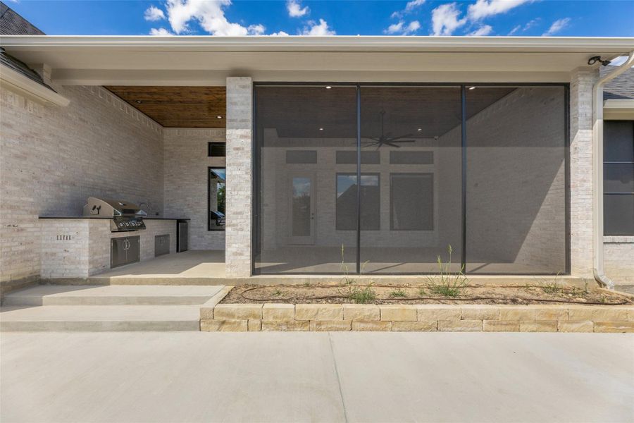 Exterior details and patio area of a home in , College Station (Image 25). Exterior details and patio area of a home in , College Station (Image 25).