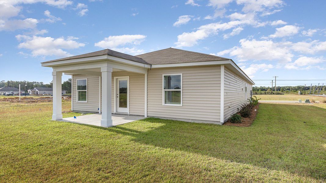 Representative exterior photo of a completed home built from the DEVON by D.R. Horton in Jordanville Farms, Galivants Ferry, SC (Image 14).