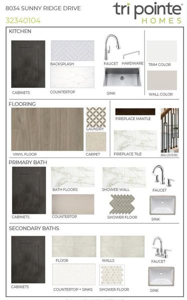 Sample of building materials used in homes in Pecan Ridge, Fulshear (Image 8).