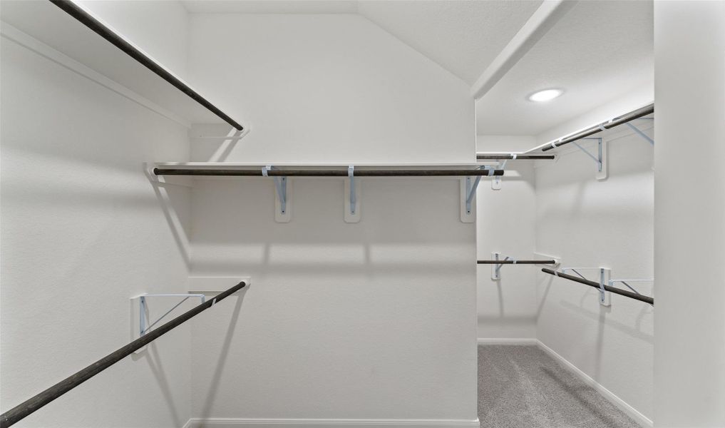 Walk-in closet in owner's suite (*Photo not of actual home and used for illustration purposes only.) Walk-in closet in owner's suite (*Photo not of actual home and used for illustration purposes only.)